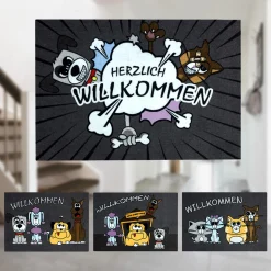 Fußmatte Türmatte Hunde Katzen 50x70cm versch. Motive
