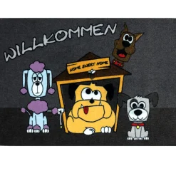 Fußmatte Türmatte Hunde Tiere Willkommen 50x70cm