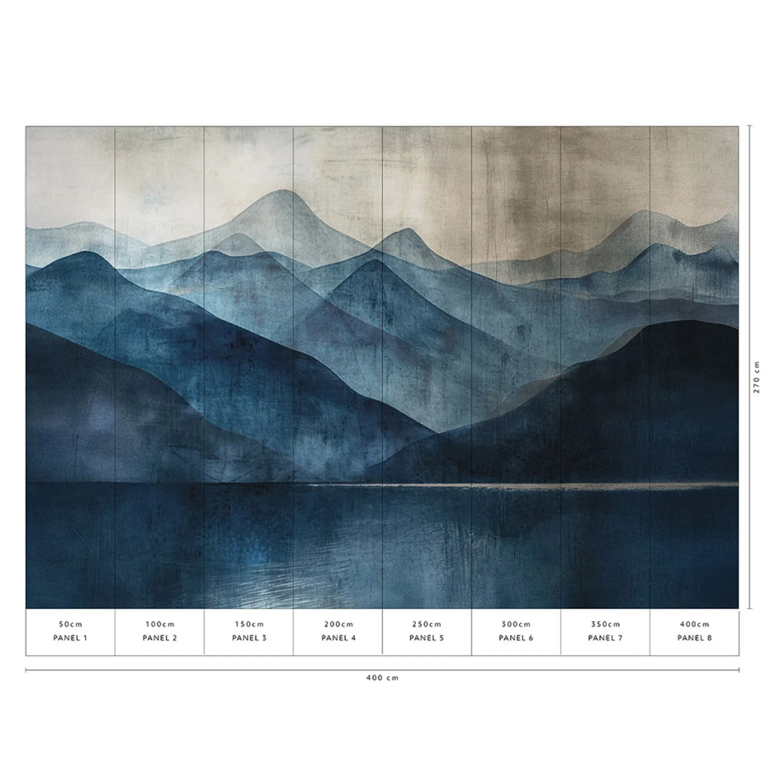 Guido Maria Kretschmer Fototapete Berge Blau Grau