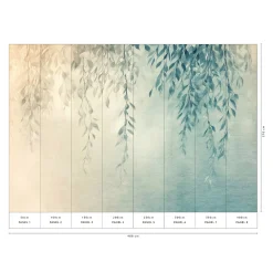 Guido Maria Kretschmer Fototapete Blätter Blau Beige