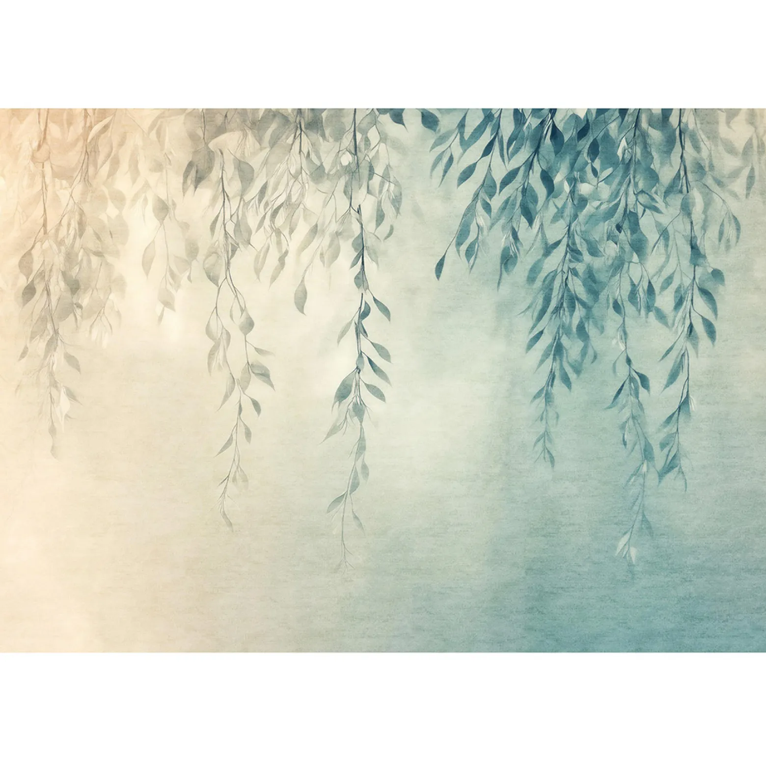 Guido Maria Kretschmer Fototapete Blätter Blau Beige