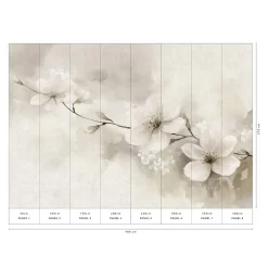 Guido Maria Kretschmer Fototapete Blumen Creme Grau