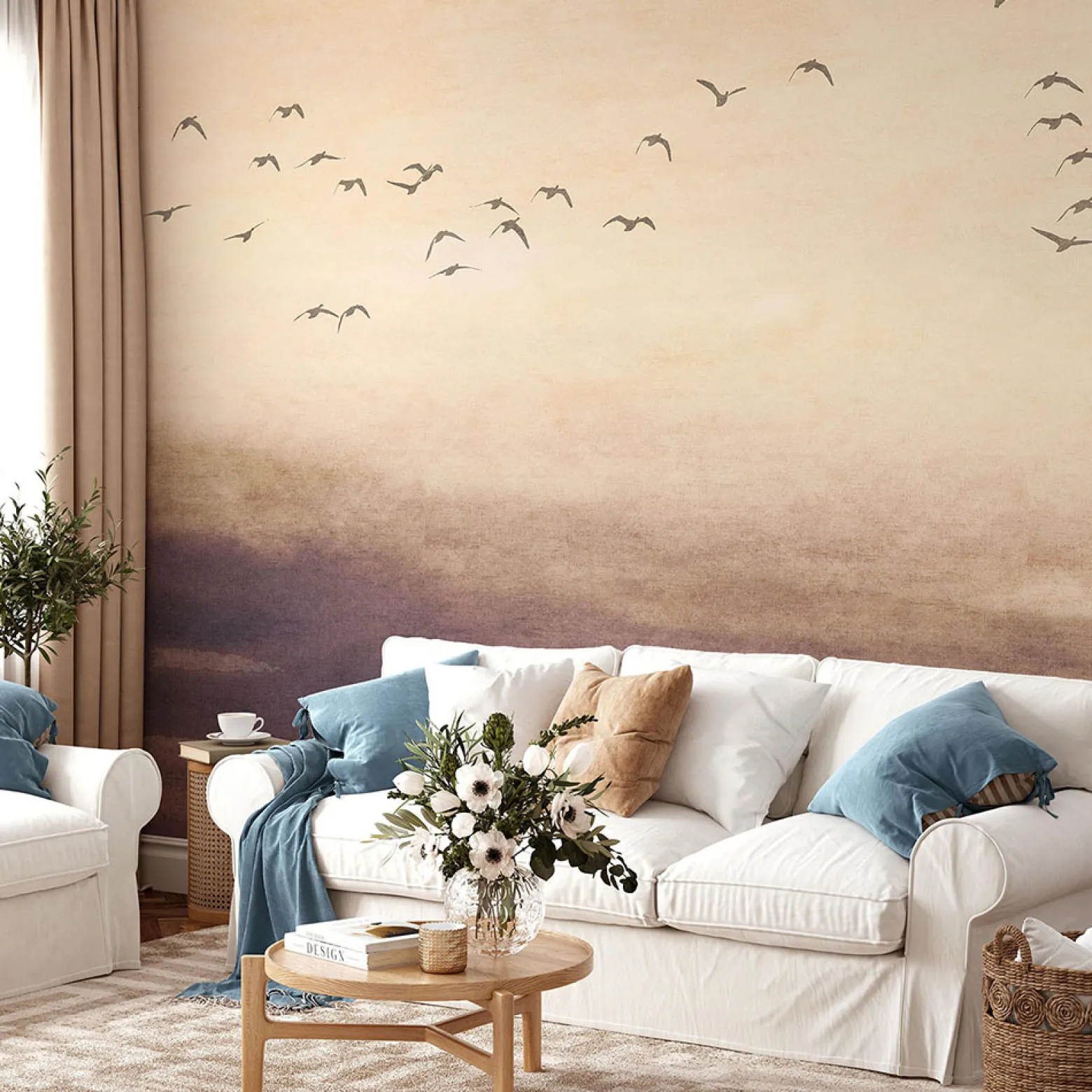 Guido Maria Kretschmer Fototapete Landschaft Beige Braun