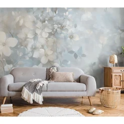 Guido Maria Kretschmer Fototapete Blumen Blau Grau