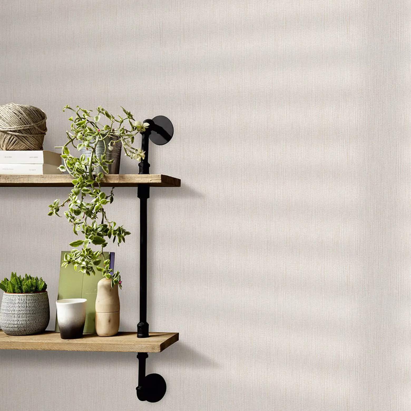 Guido Maria Kretschmer Tapete Uni Beige Glitzer