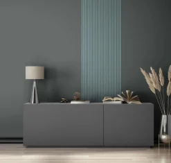 GZSZ Vliestapete Akustik Paneele Blau Petrol 34830