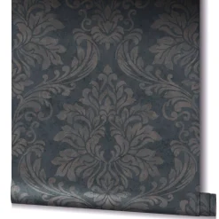 GZSZ Vliestapete Barock Schwarz Bronze Metallic 34814