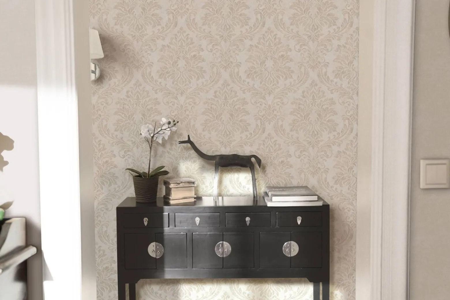 GZSZ Vliestapete Barock Shabby Beige Metallic 34812