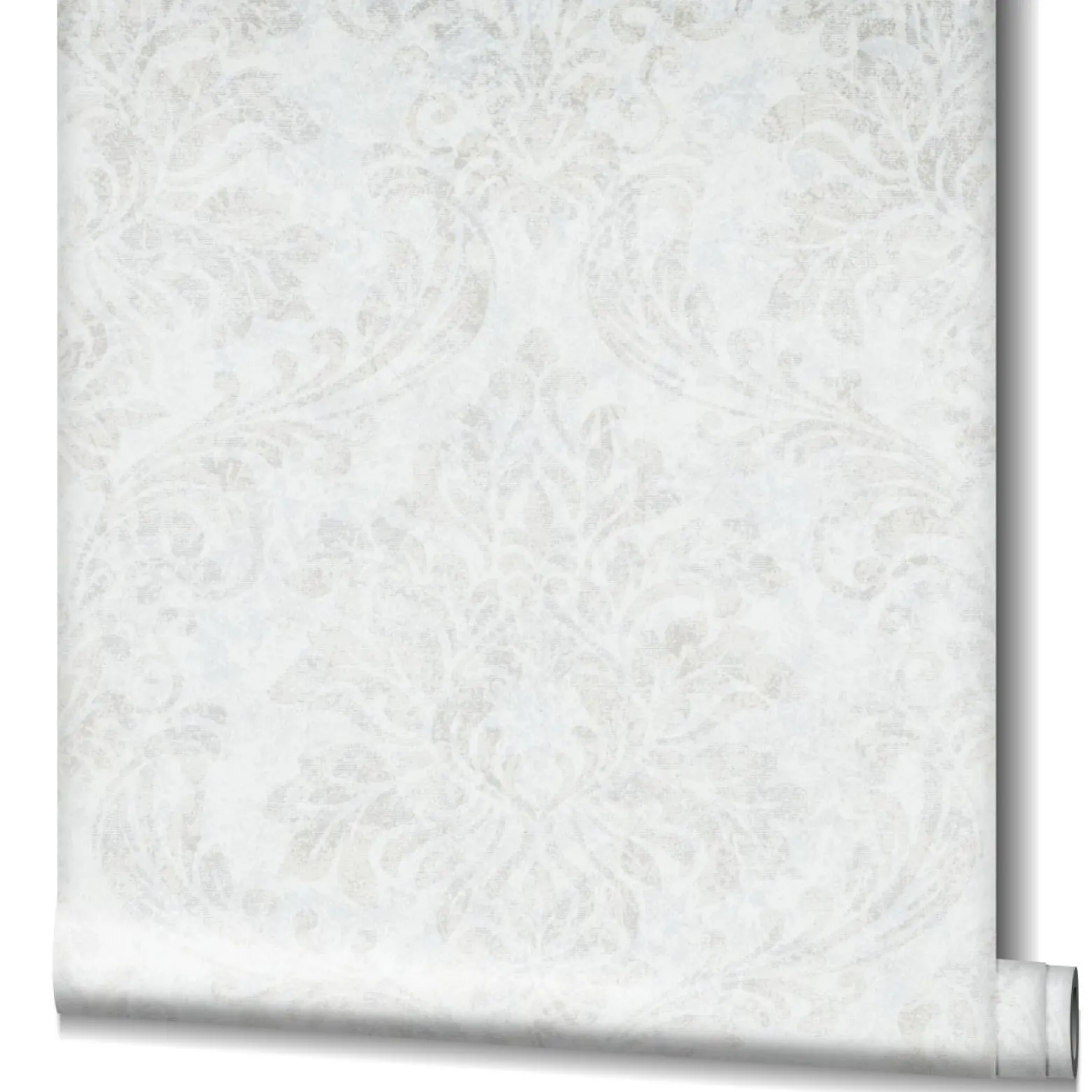 GZSZ Vliestapete Barock Shabby Weiß Beige Metallic 34811
