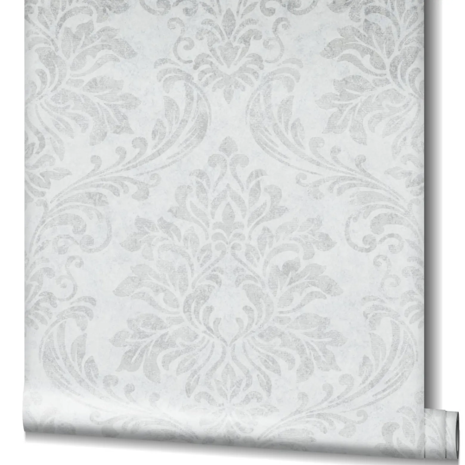 GZSZ Vliestapete Barock Shabby Hellgrau Metallic 34813