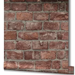 GZSZ Vliestapete 3D-Optik Backstein Rot Grau 34833
