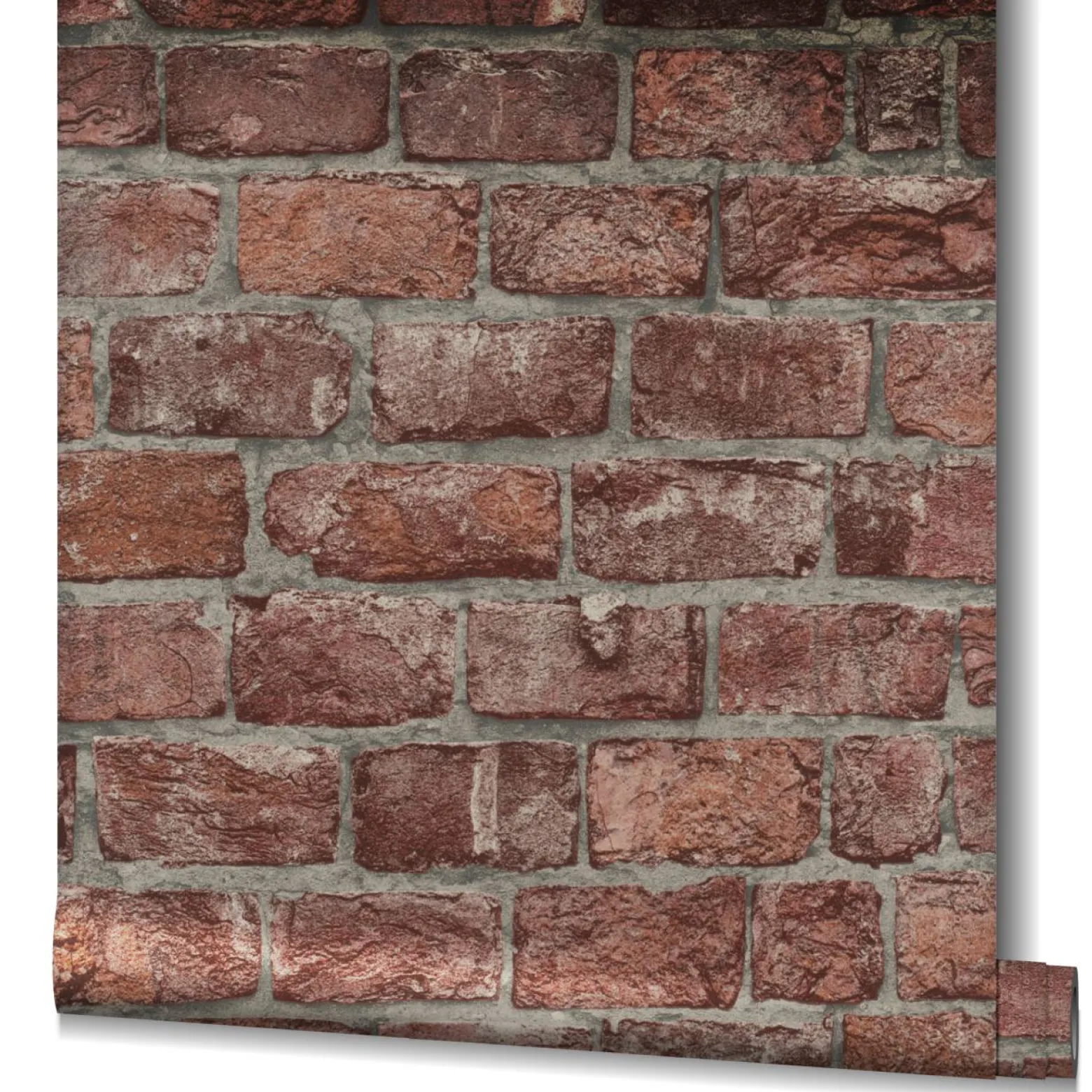 GZSZ Vliestapete 3D-Optik Backstein Rot Grau 34833