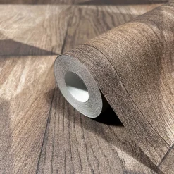 GZSZ Vliestapete Holz Optik Braun Beige 34852
