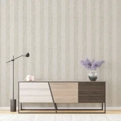 GZSZ Vliestapete Streifen Shabby Beige Gold Metallic 34820