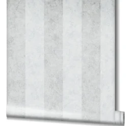 GZSZ Vliestapete Streifen Shabby Hellgrau Metallic 34819
