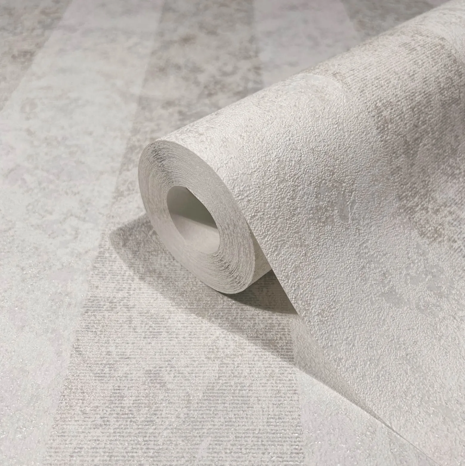 GZSZ Vliestapete Streifen Shabby Beige Metallic 34818