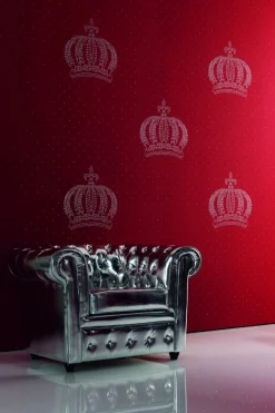 Harald Glööckler Tapeten Rot 2 Kronen Strass Panel 52711