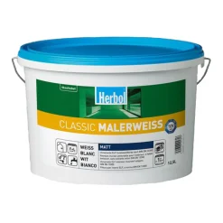 Herbol Classic Malerweiß Wandfarbe matt 12,5 L weiß