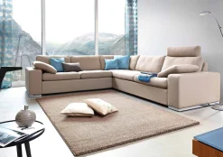 Hochflor Teppich einfarbig braun pflegeleicht Astra Samoa