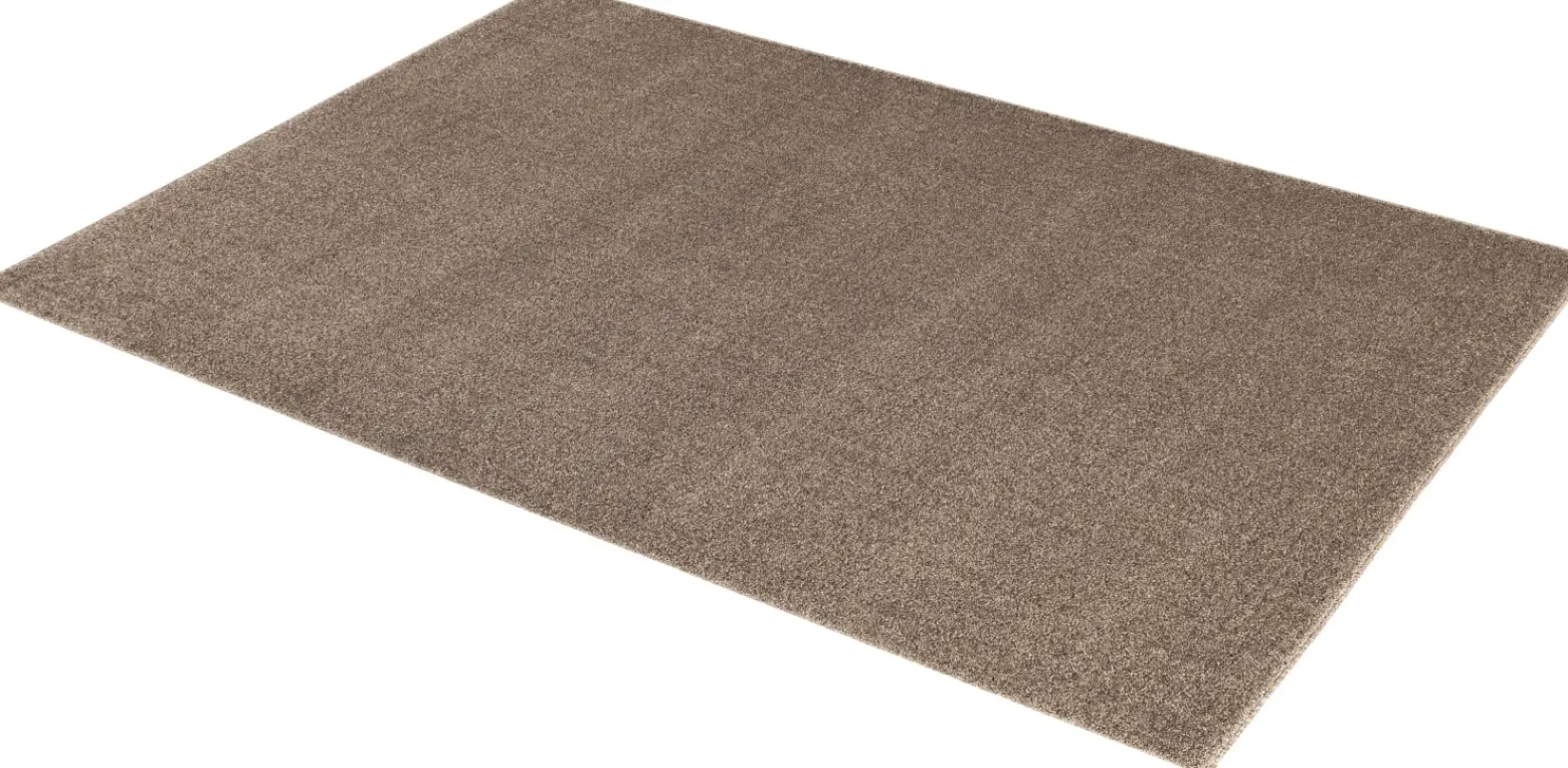 Hochflor Teppich einfarbig braun pflegeleicht Astra Samoa