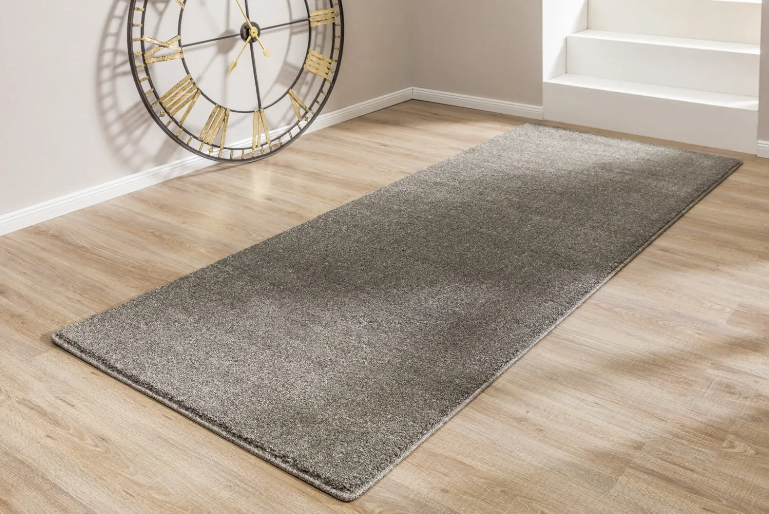Hochflor Teppich einfarbig grau pflegeleicht Astra Samoa