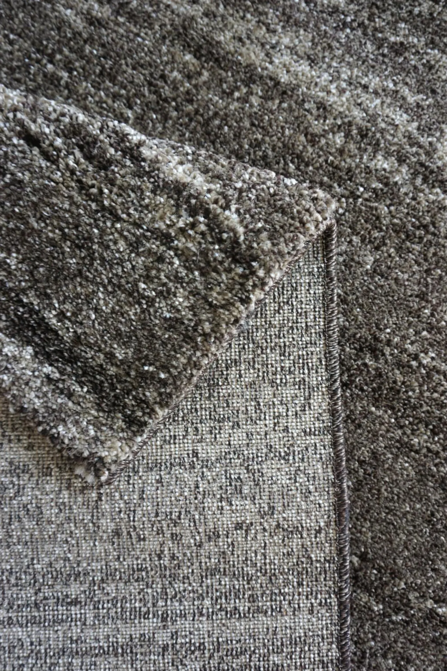 Hochflor Teppich meliert Streifen anthrazit Astra Samoa