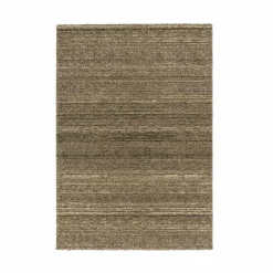 Hochflor Teppich meliert Streifen hellbraun Astra Samoa