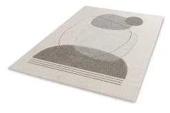 Hochflor Teppich Schöner Wohnen Kreise creme grau Amaze