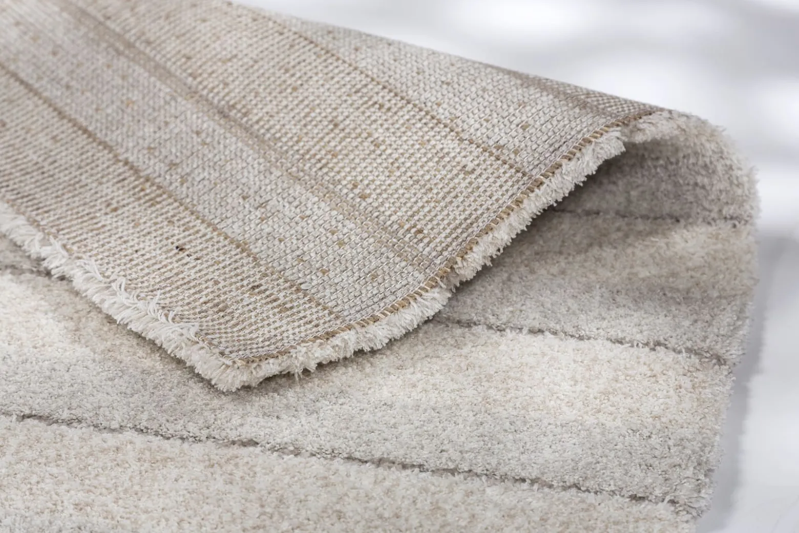 Hochflor Teppich Schöner Wohnen Streifen creme Amaze