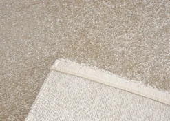 Hochflor Teppich uni hellbraun pflegeleicht Astra Samoa