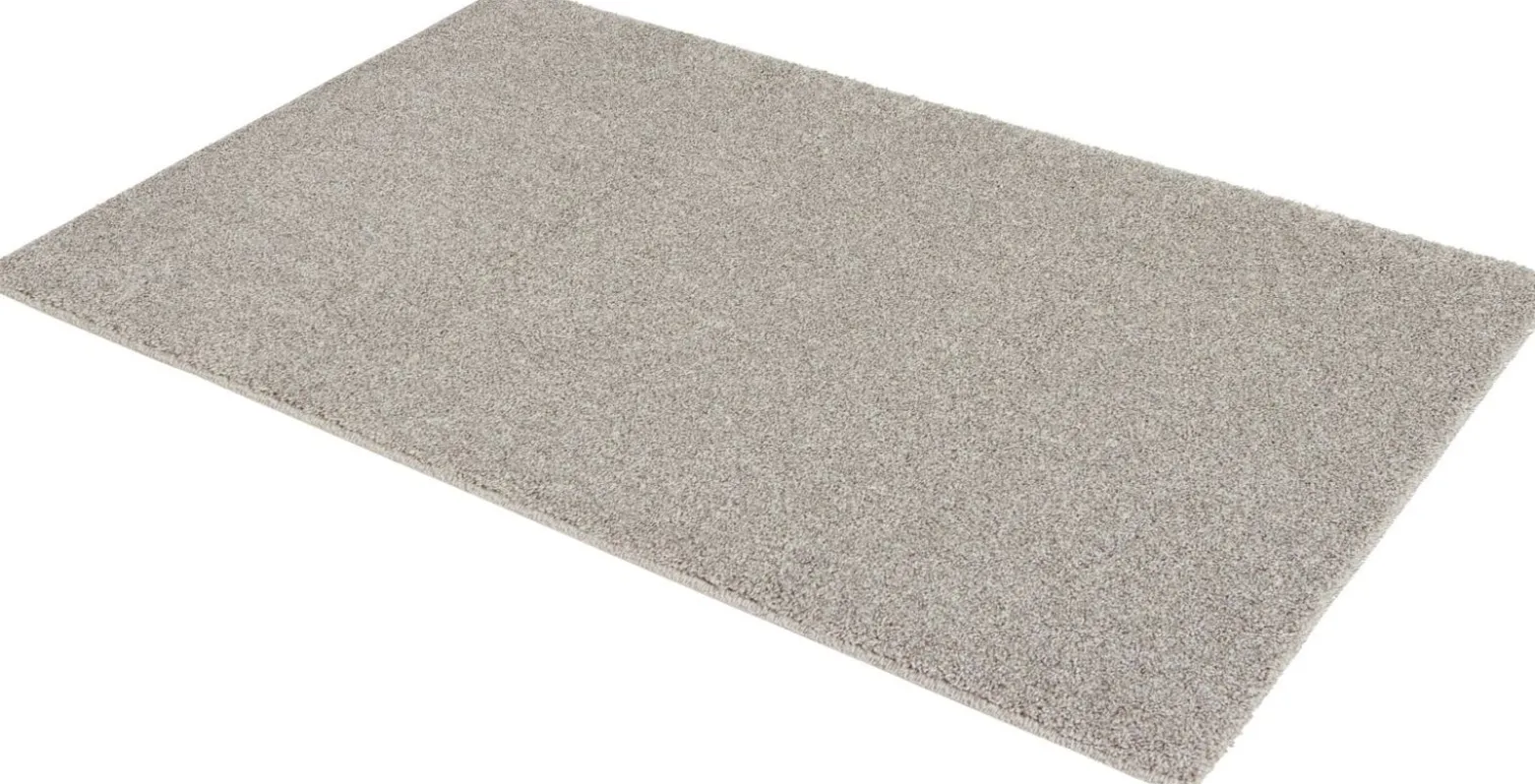 Hochflor Teppich uni hellgrau pflegeleicht Astra Samoa