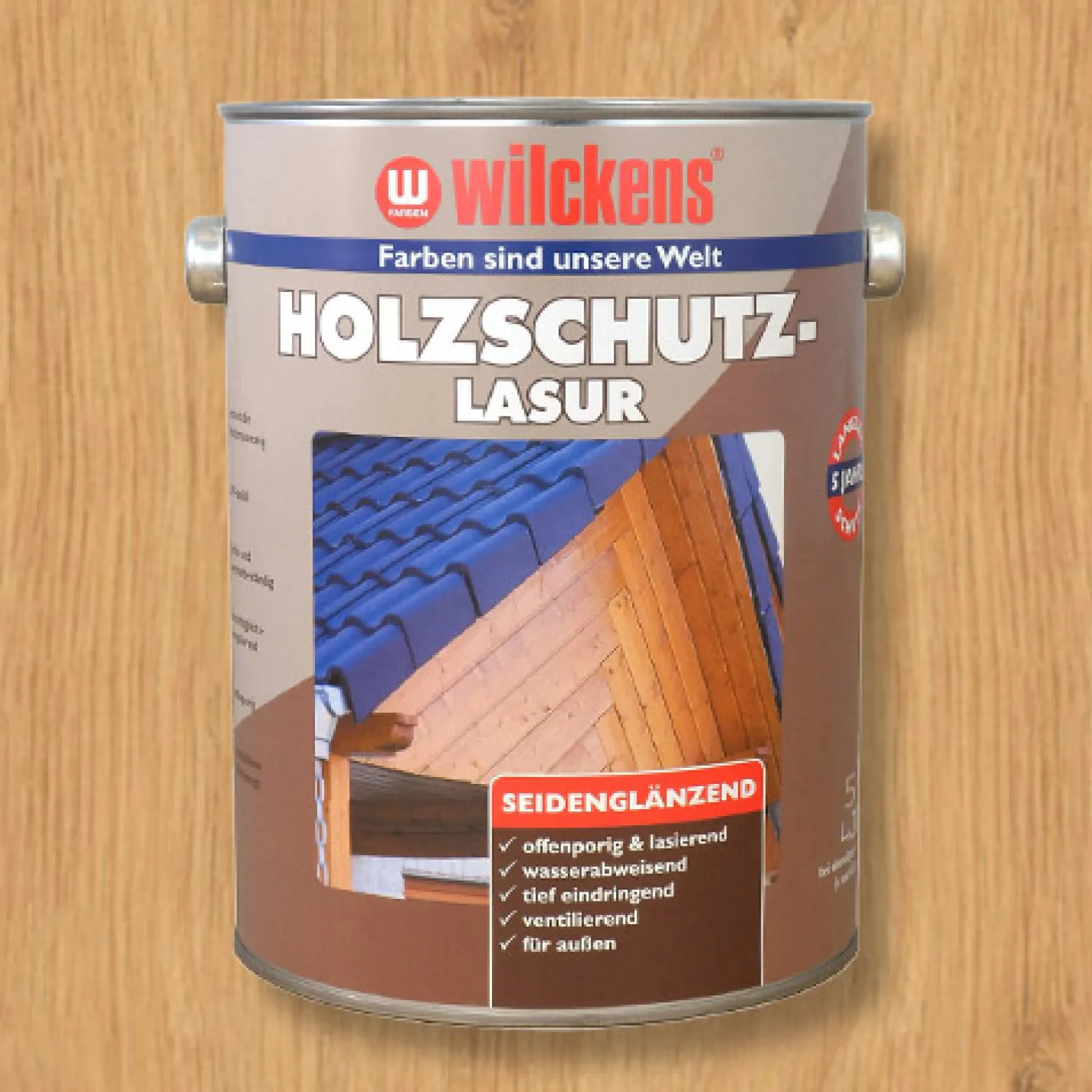Holzschutzlasur 5l Lasur Wetterschutz Wilckens 7 Farben