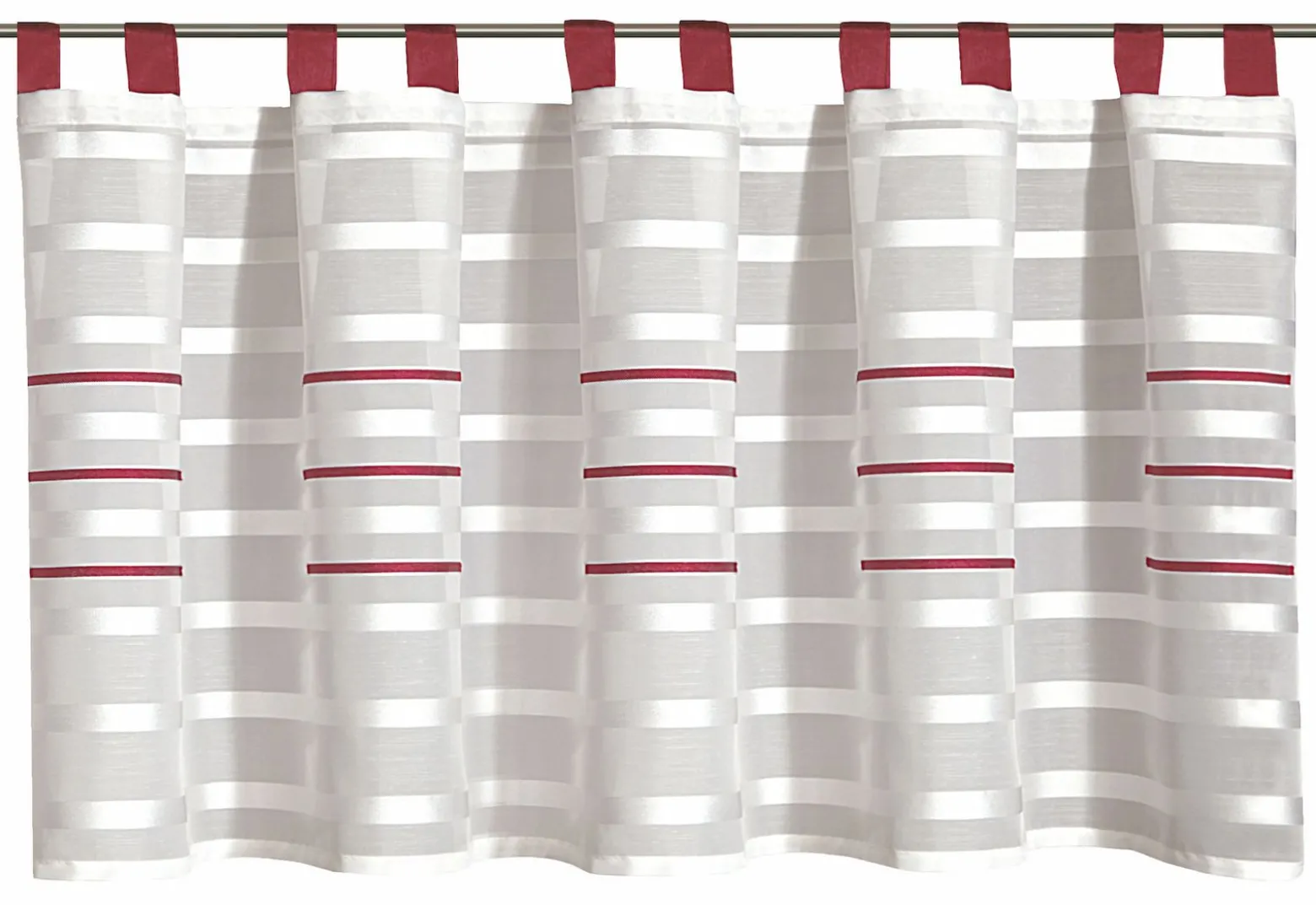 Homing Gardinenpaneel Linea rot silber 8327-05
