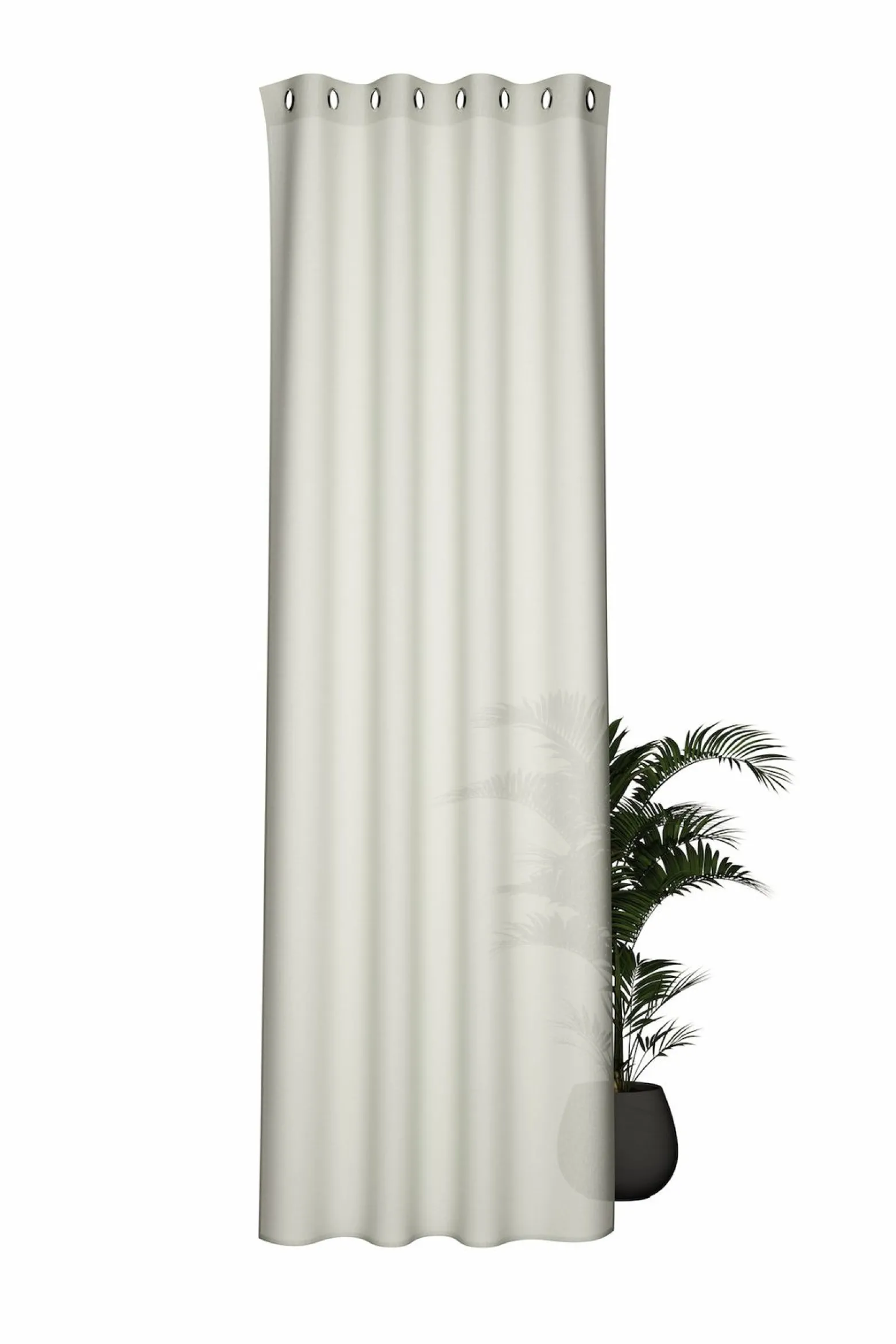 Homing Ösenschal Alex creme uni Halbtransparent 8294-15