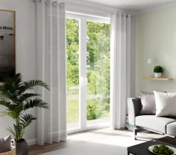 Homing Ösenschal Alex weiß uni Halbtransparent 8294-08