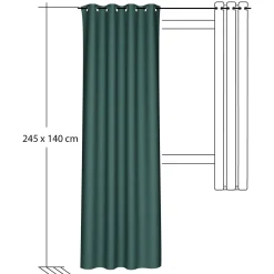 Homing Ösenschal Bahamas blau uni blickdicht 6805-35