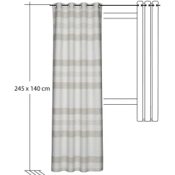 Homing Ösenschal Kaia creme-beige Streifen 8309-09