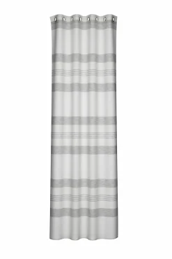 Homing Ösenschal Kaia creme-grau Streifen 8309-16