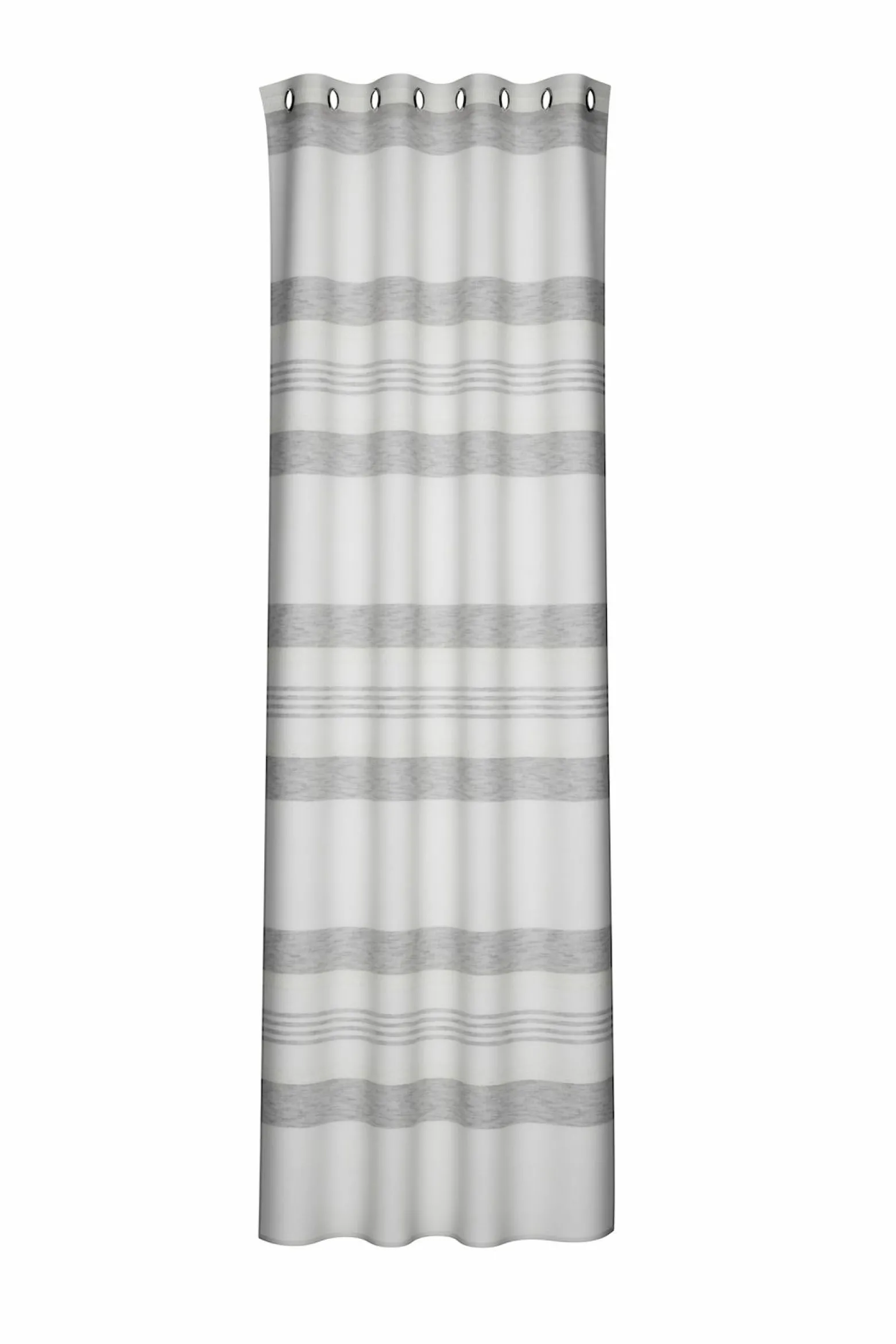Homing Ösenschal Kaia creme-grau Streifen 8309-16