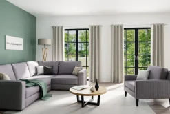 Homing Ösenschal Mia offwhite Uni blickdicht 8263-08