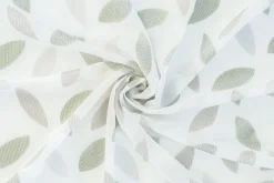 Homing Vorhang Schlaufe Keela grün-grau Floral 5083-10