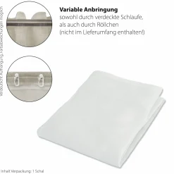 Homing Vorhang verdeckte Schlaufe Keela weiß Floral 5083-03