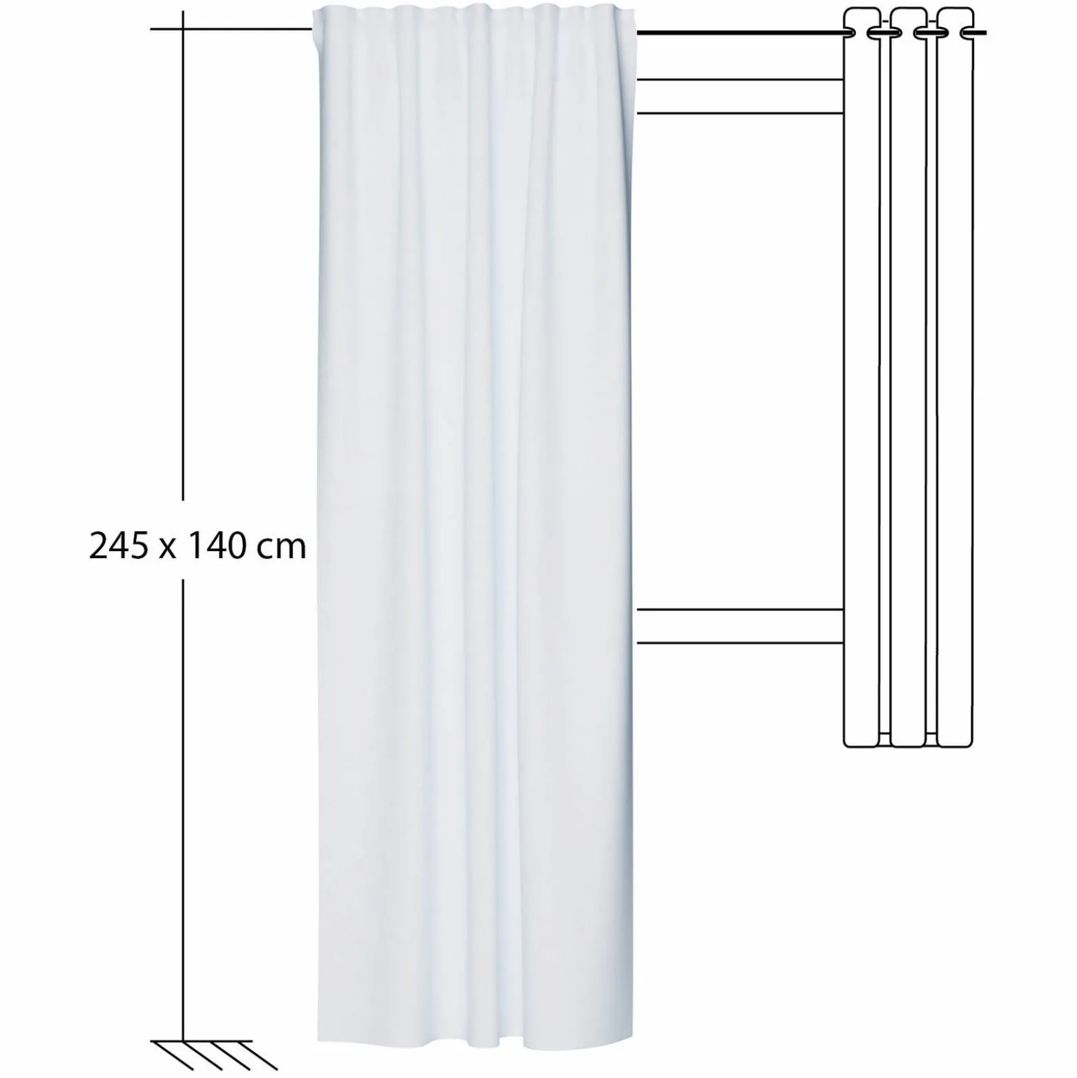 Homing Vorhang verdeckte Schlaufe Allen creme 5487-98
