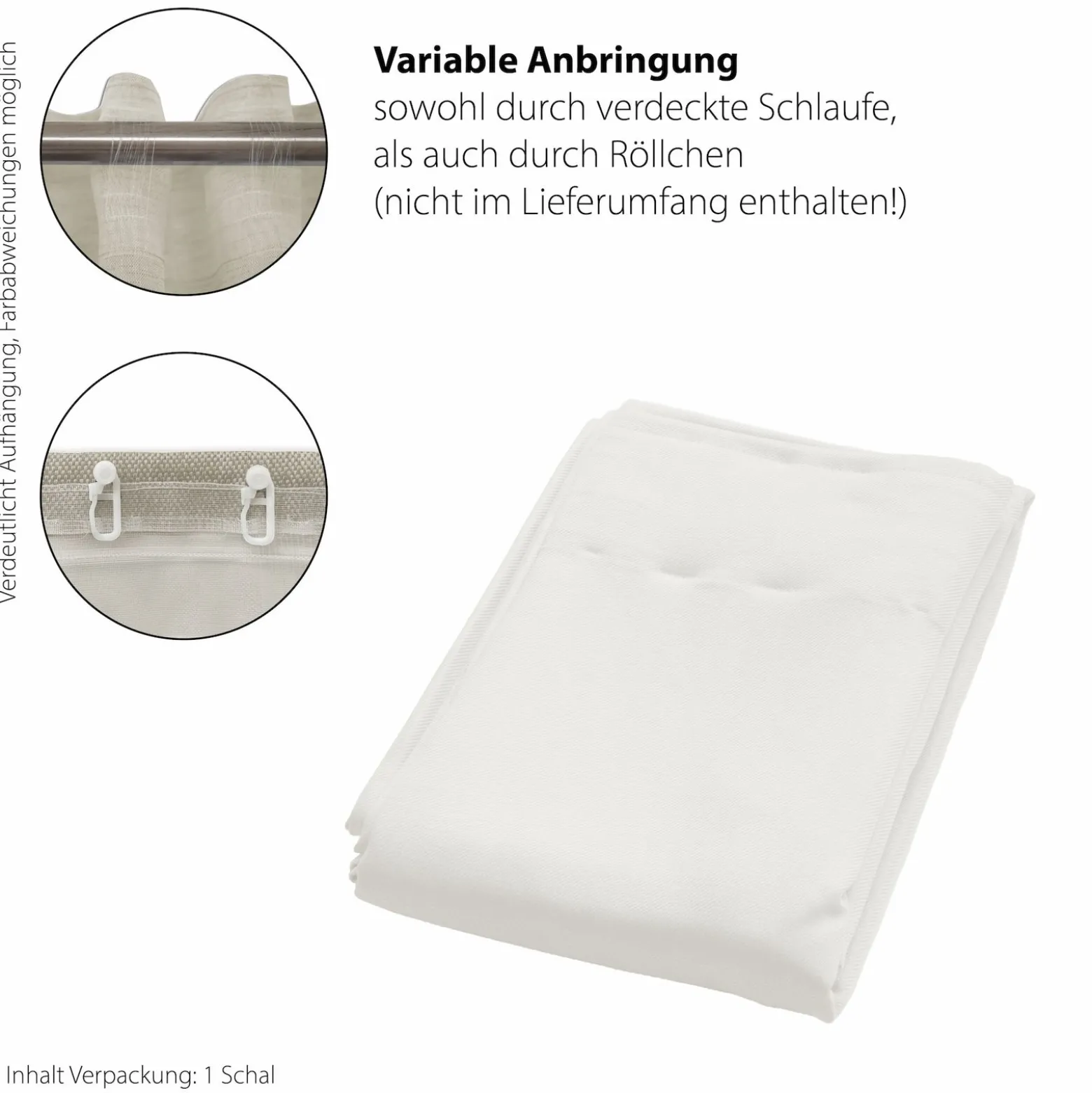 Homing Vorhang verdeckte Schlaufe Allen creme 5487-98