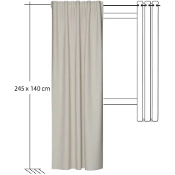 Homing Vorhang verdeckte Schlaufe Kalin beige 6774-05