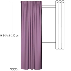 Homing Vorhang verdeckte Schlaufe Galdin mauve 6035-58
