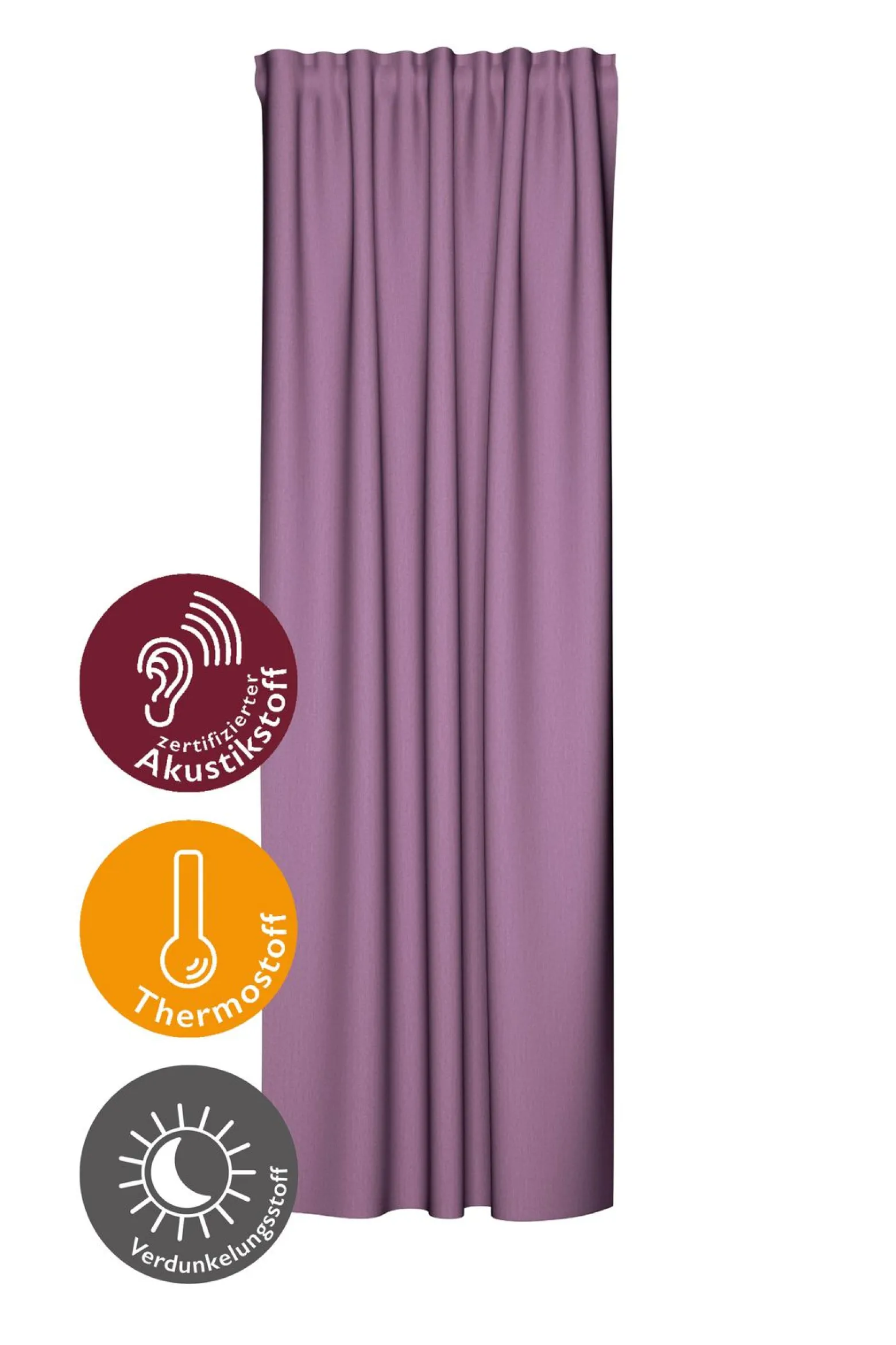 Homing Vorhang verdeckte Schlaufe Galdin mauve 6035-58