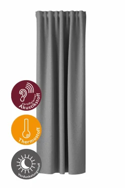 Homing Vorhang verdeckte Schlaufe Nox grau 6786-55