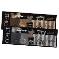 Küchenläufer waschbar Kücheneppich Kaffee Motiv