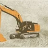 Kinder Bordüre Bagger Kran LKW beige orange 35871-2